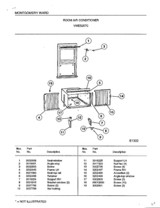 Room Air Conditioner Page 5 Diagram and Parts List for 5257C  Frigidaire Air Conditioner