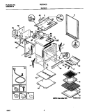 BURNER Diagram and Parts List for FGF374CCBG  Frigidaire Range