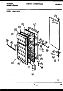 DOOR PARTS Diagram and Parts List for MFU16F3BW0  Uni Freezer