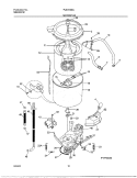 WSHR MTR, HOSE Diagram and Parts List for FLSG72GCSTA  Frigidaire Washer Dryer Combo