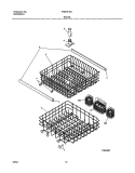RACKS Diagram and Parts List for FDB751SCC0  Frigidaire Dishwasher