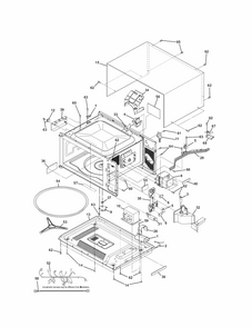 Microwave Diagram and Parts List for 79047852408  Kenmore Microwave