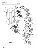 SHELVES Diagram and Parts List for FRS26ZNHW4  Frigidaire Refrigerator