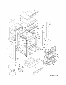 Body Diagram and Parts List for 79045082510  Kenmore Wall Oven