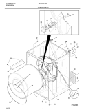 CABINET / DRUM Diagram and Parts List for GLGR331AS4  Frigidaire Dryer