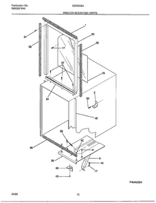 Window Mounting Parts Diagram and Parts List for 5069008A  Frigidaire Air Conditioner