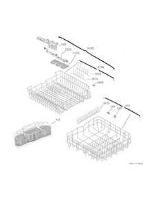 Racks Diagram and Parts List for FGCD2456QB0A  Frigidaire Dishwasher
