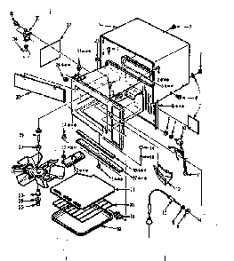 Cabinet Parts Diagram and Parts List for 5648878430  Kenmore Microwave