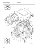 CABINET/TOP Diagram and Parts List for WTF330HS2  Westinghouse Washer