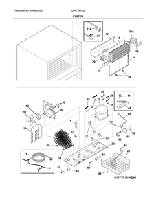 System Diagram and Parts List for LFHT1831QP6  Frigidaire Refrigerator