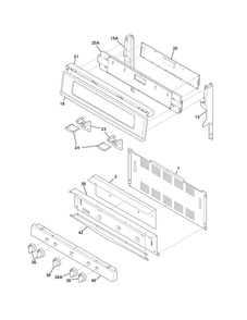 Backguard Diagram and Parts List for CGGF3056KFP  Frigidaire Range
