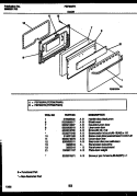 DOOR PARTS Diagram and Parts List for FEF300PADA  Frigidaire Range