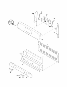 Backguard Diagram and Parts List for 79072302012  Kenmore Range