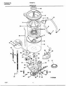 Motor/tub Diagram and Parts List for FWX6971E  Frigidaire Washer