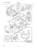 ICE MAKER Diagram and Parts List for EI27BS16JS2  Electrolux Refrigerator