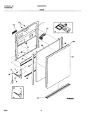 DOOR Diagram and Parts List for FDB435RFR5  Frigidaire Dishwasher