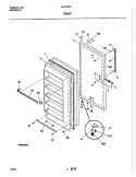 DOOR Diagram and Parts List for UL2193ECW7  Electrolux Freezer