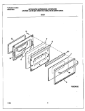 DOOR Diagram and Parts List for MEF322BGWE  Frigidaire Range