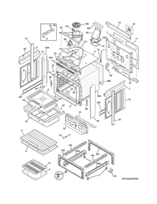 Body Diagram and Parts List for FFGS3025PSC  Frigidaire Range