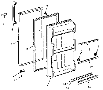 Door Diagram and Parts List for 5648946050  Kenmore Refrigerator