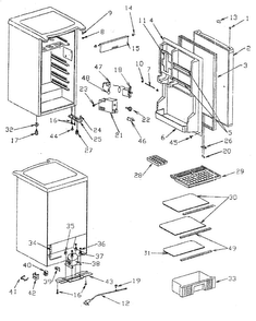 Refrigerator Diagram and Parts List for 56494446400  Kenmore Refrigerator