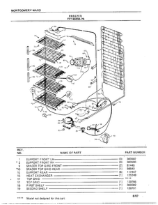 Freezer Page 3 Diagram and Parts List for 46856B-7  Frigidaire Freezer