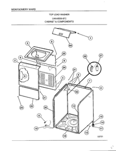 Cabinet And Components Diagram and Parts List for 6506-87C  Frigidaire Washer