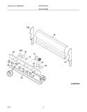 BACKGUARD Diagram and Parts List for WWEF3000LWC  Westinghouse Range