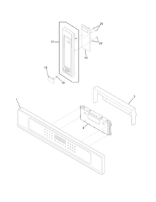 Control Panel Diagram and Parts List for FPMC3085KFB  Frigidaire Microwave Oven Combo