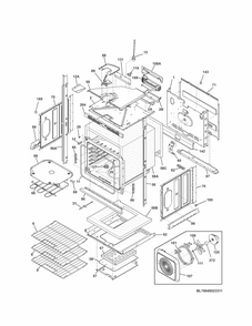 Lower Oven Diagram and Parts List for 79049522312  Kenmore Wall Oven