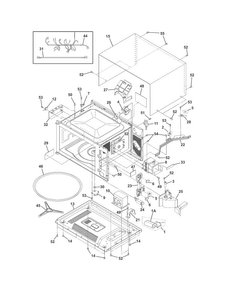 Microwave Diagram and Parts List for FGMC2765PBB  Frigidaire Microwave Oven Combo