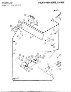 Console/controls Diagram and Parts List for 7504A  Frigidaire Dryer