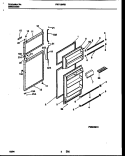 DOOR PARTS Diagram and Parts List for FRT15NRBD0  Frigidaire Refrigerator