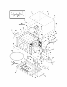Microwave Diagram and Parts List for 79048852900  Kenmore Microwave