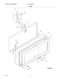 DOOR Diagram and Parts List for LFCH13M2MW0  Frigidaire Freezer