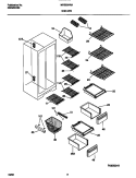 SHELVES Diagram and Parts List for MRS20HRAD4  Uni Refrigerator
