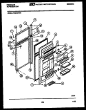 DOOR PARTS Diagram and Parts List for FPCE19TFW1  Frigidaire Refrigerator