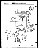 CABINET PARTS Diagram and Parts List for SC24C7WTLC  Gibson Dishwasher