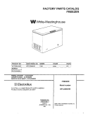 COVER Diagram and Parts List for WFC25M4HW2  Westinghouse Freezer