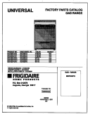 COVER Diagram and Parts List for MGF303PGDD  Frigidaire Range