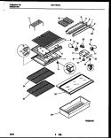 SHELVES AND SUPPORTS Diagram and Parts List for MRT15CNAW0  Frigidaire Refrigerator