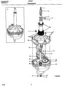 TRANSMISSION Diagram and Parts List for FWX6971EW2  Frigidaire Washer