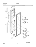 FREEZER DOOR Diagram and Parts List for FRS23R4AW5  Frigidaire Refrigerator