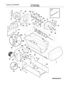 Container Diagram and Parts List for FFSC2323LSDA  Frigidaire Refrigerator