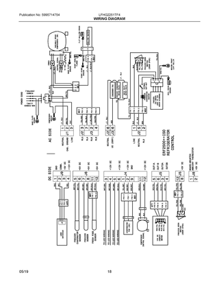 Wiring Diagram Diagram and Parts List for LFHG2251TF4  Frigidaire Refrigerator