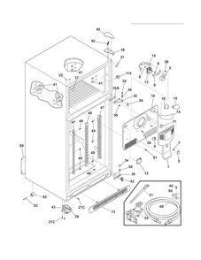 Cabinet Diagram and Parts List for LGHT2137NF3  Frigidaire Refrigerator