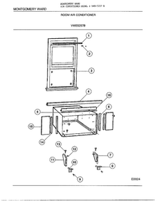 Room Air Conditioner Page 3 Diagram and Parts List for 5257B  Frigidaire Air Conditioner