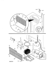 System Diagram and Parts List for KCBM180RQYA  Kelvinator Freezer