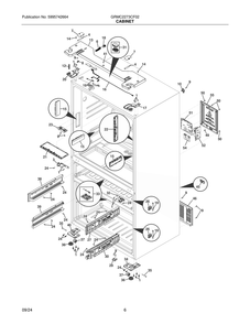 Cabinet Diagram and Parts List for GRMC2273CF02  Frigidaire Refrigerator