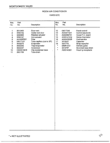 Room Air Conditioner Page 4 Diagram and Parts List for 5187C  Frigidaire Air Conditioner